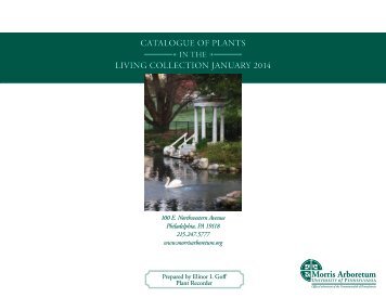 Download a pdf of the Catalogue of Plants in the Living Collection