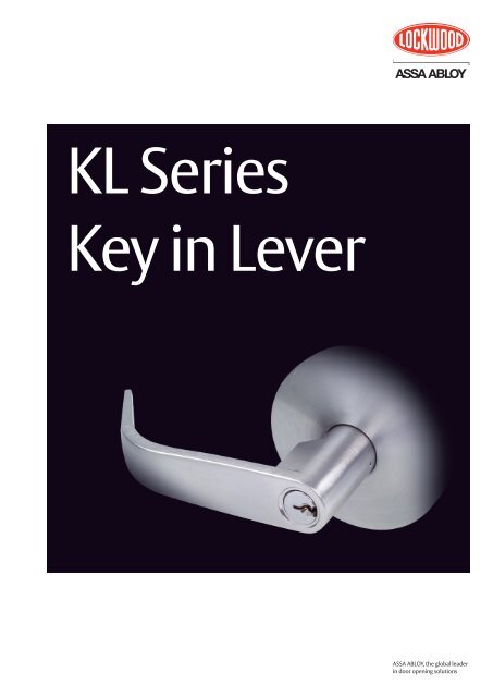 Lockwood Key n Lever - ASSA ABLOY