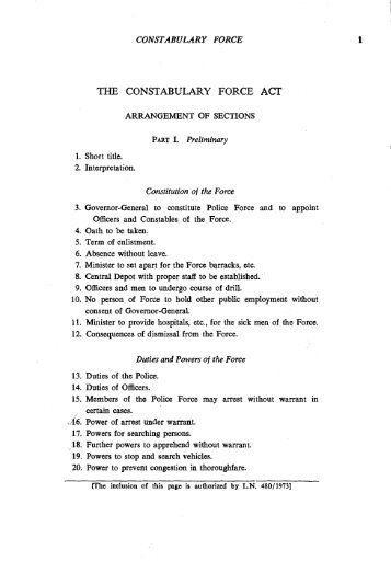 The Constabulary Force Act.pdf - Ministry of Justice