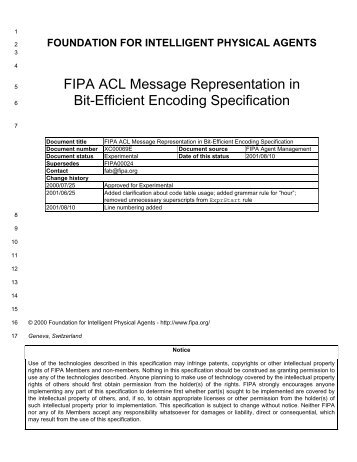 FIPA ACL Message Representation in Bit-efficient Encoding ...