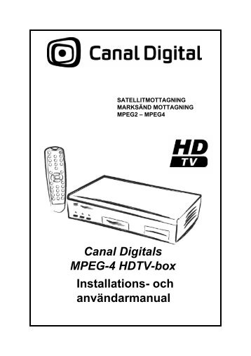 Ladda ner manual - Canal Digital