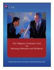Due Diligence Evaluation Tool for Selecting Arbitrators and Mediators