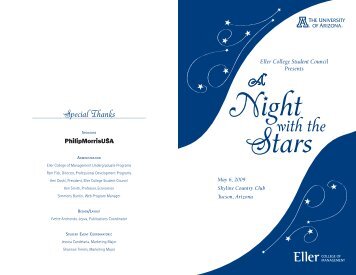 Night with the Stars Program.5.1.09.indd - Eller College of ...