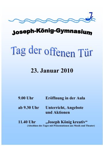 23. Januar 2010 - Joseph-KÃ¶nig-Gymnasium