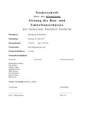 Sitzung des Bau- und Umweltausschusses - Gemeinde Saaldorf ...