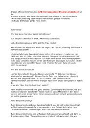 Diesen offenen Brief sendete ARD-Korrespondent Stephan ...