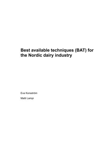 (BAT) for the Nordic dairy industry - RIPECAP