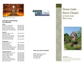 Green Lake Stave Chapel - Green Lake Lutheran Ministries ...