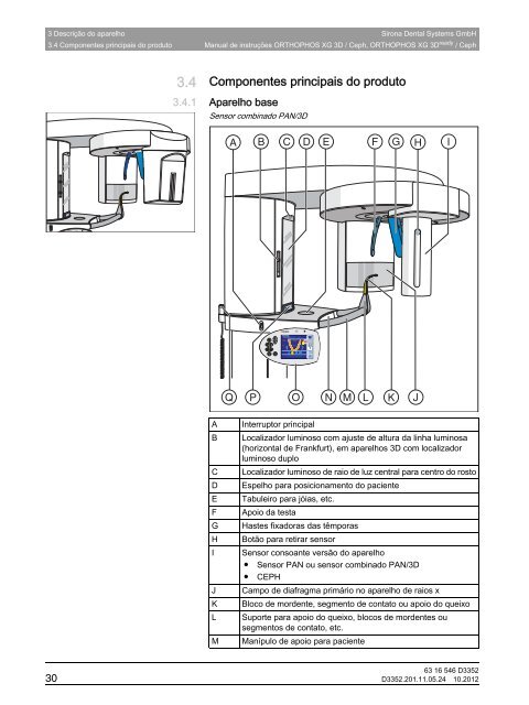 6316546 GBA ORTHOPHOS XG 3D PT-BR.book - Sirona Support