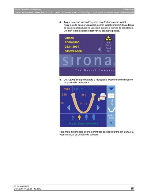 6316546 GBA ORTHOPHOS XG 3D PT-BR.book - Sirona Support