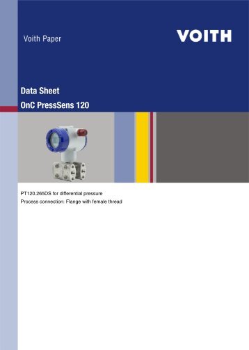 Data Sheet OnC PressSens 120 - Voith