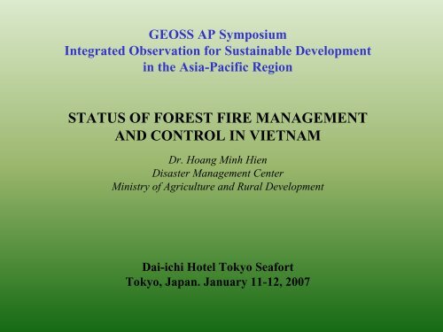 Causes of Forest Fire in Vietnam