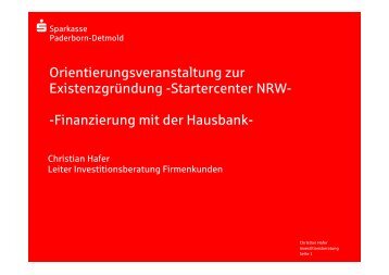 Vortrag Sparkasse