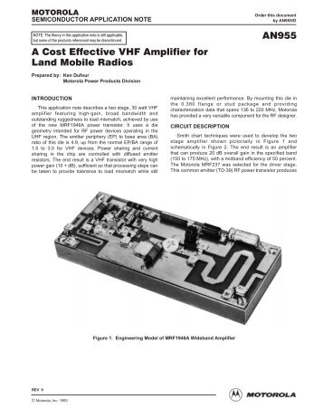 AN955: A Cost Effective VHF Amplifier for Land ... - mirror omadata