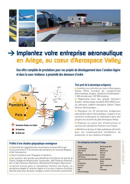 l'Aérodrome de PAMIERS LES PUJOLS CCI Ariège