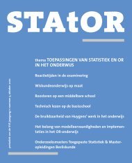 thema TOEPASSINGEN VAN STATISTIEK EN OR IN HET ...