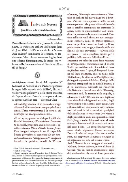 Contro il cinico sistema della cosiddetta Arte ... - Il Covile