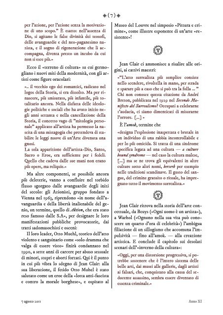 Contro il cinico sistema della cosiddetta Arte ... - Il Covile