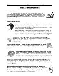 THE SIX ESSENTIAL NUTRIENTS - Science with Mr. Enns