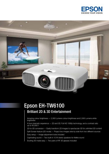 EH-TW6100 Brochure - Epson Australia