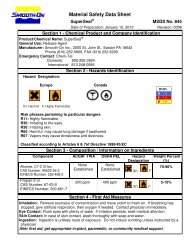 Material Safety Data Sheet - Smooth-On, Inc.