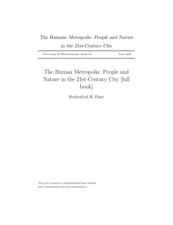 Separate but not equal, Edward J. Blakely, in the Humane ...