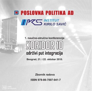 Zbornik radova Koridor 10 - Kirilo SaviÄ