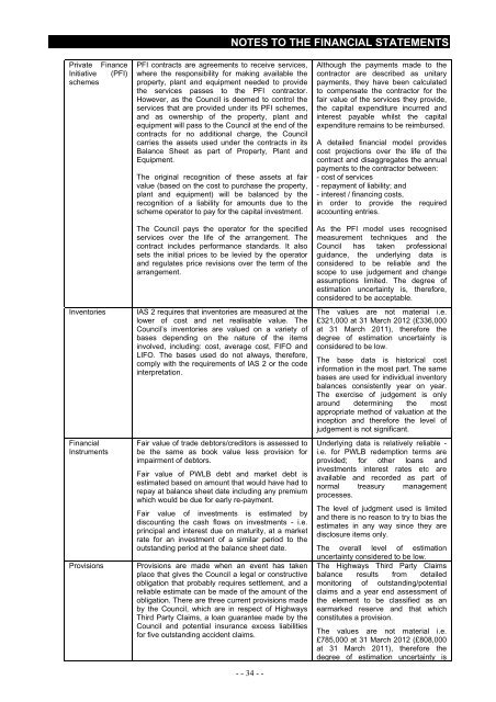 Statement of Accounts 2011/2012 - Blackburn with Darwen Borough ...