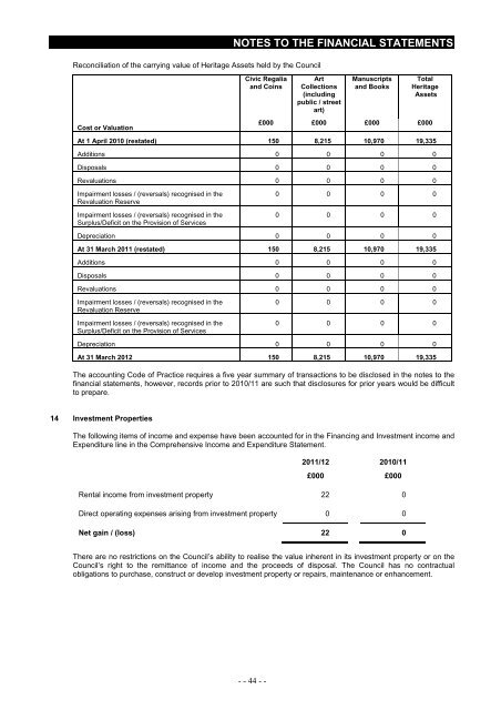 Statement of Accounts 2011/2012 - Blackburn with Darwen Borough ...