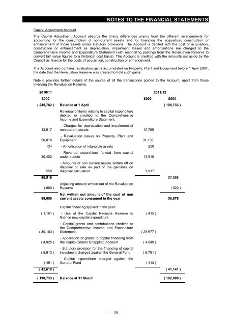 Statement of Accounts 2011/2012 - Blackburn with Darwen Borough ...