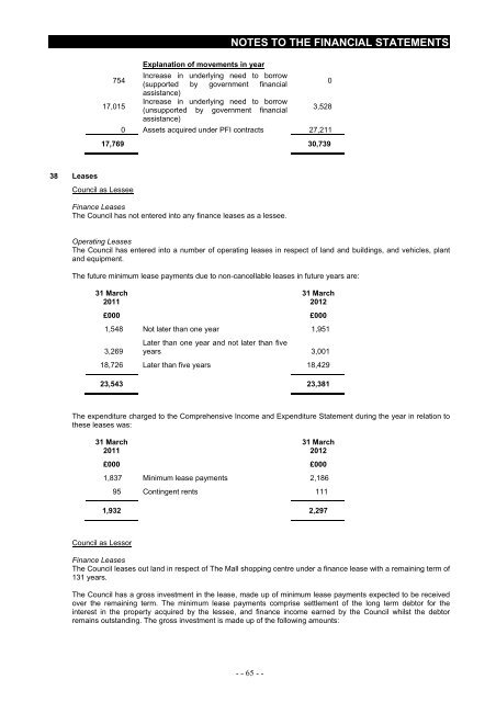 Statement of Accounts 2011/2012 - Blackburn with Darwen Borough ...