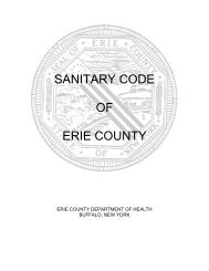 Sanitary Code (PDF) - Erie County
