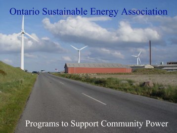 Ontario Sustainable Energy Association - Green Rural Opportunities ...