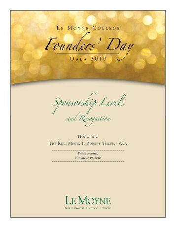 Founders' Day - Le Moyne College