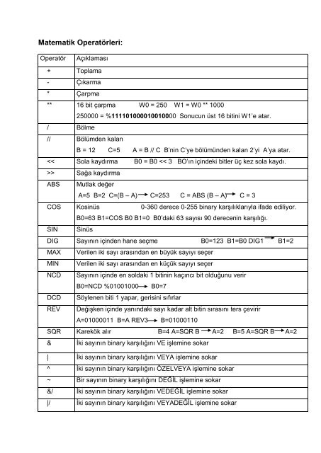 picbasic-komutlari-oparatorler - 320Volt