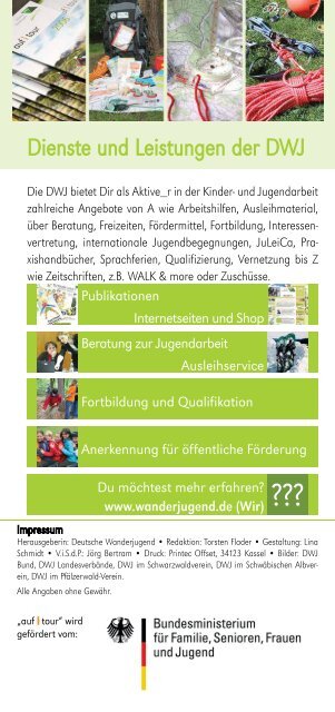 AufTour 2015 - Deutsche Wanderjugend Jahresprogramm (Auswahl)