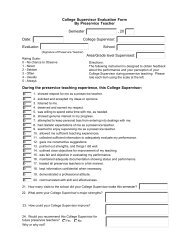 Post-Student Teaching Evaluation Forms - Le Moyne College