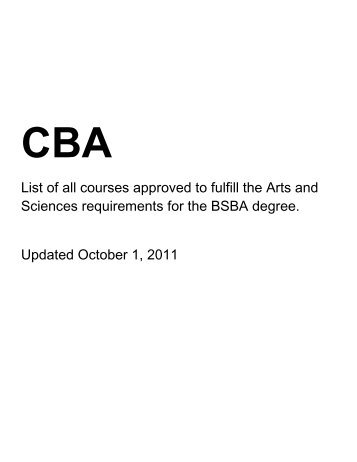 List of all courses approved to fulfill the Arts and ... - Pitt Business