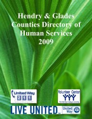 Hendry & Glades Counties Directory of Human ... - United Way