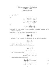 Microeconomics I (Fall 2009) Problem Set 1 Sample Solutions