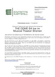 THE DOME 64 live im Musical Theater Bremen - Eintrittskarten.de