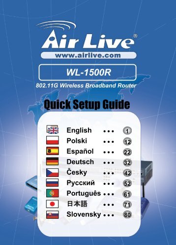 WL-1500R Quick Setup Guide - AirLive