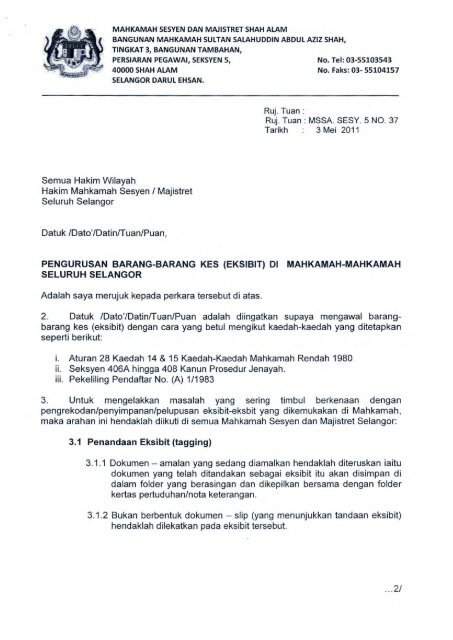 Eksibit - Perpustakaan Mahkamah Persekutuan Malaysia