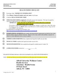 Summer School Schedule Booklet Alfred University