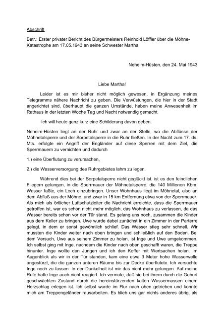 VollstÃ¤ndiger Brief Reinhold LÃ¶fflers an seine ... - neheims-netz.de