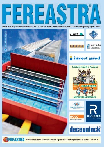 Anul X / Nr.6 (81) - Noiembrie-Decembrie 2010 - Agenda Constructiilor