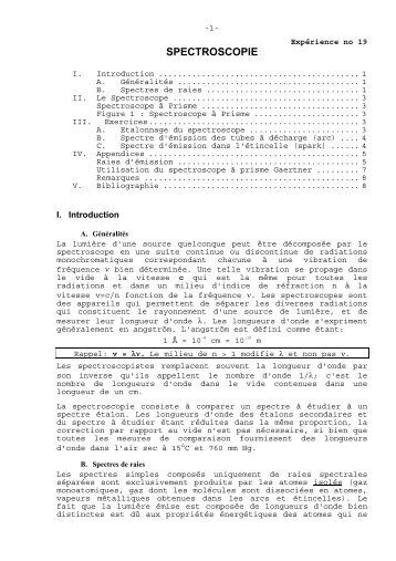 SPECTROSCOPIE