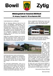 Bowil-Zytig Nr. 139 vom September 2009