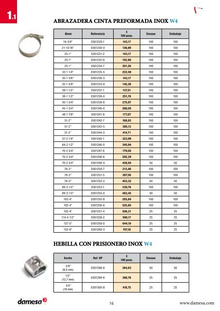 Tarifa de Precios