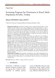 Screening Program for Proteinuria in Rural Adult Population: Kirsehir, Turkey